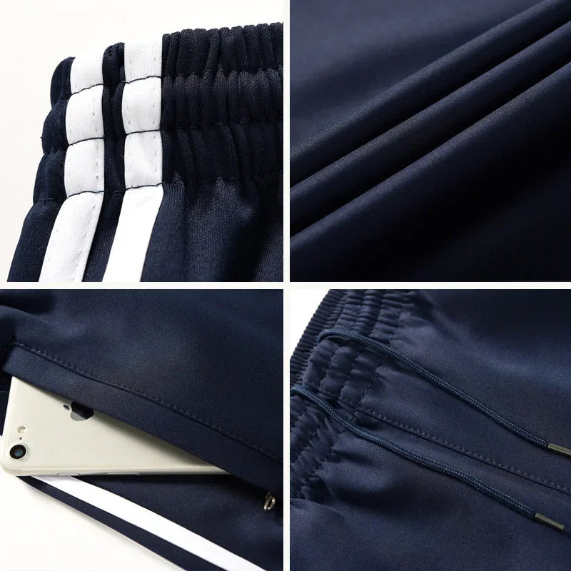 Student Sports Pants Men'S Straight Leg Two Bars Women'S School Uniform Trousers Large Size Sweatpants Running School Pants