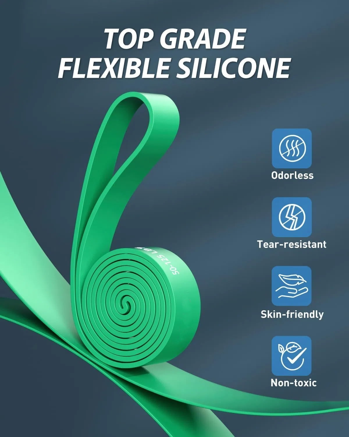 Resistance Bands Set (5Pcs), Exercise Bands with 5 Resistance Levels-Up to 330 Lbs, Pull up Bands for Men & Women, Exercise Workout Bands for Working Out, Body Stretching, Muscle Training