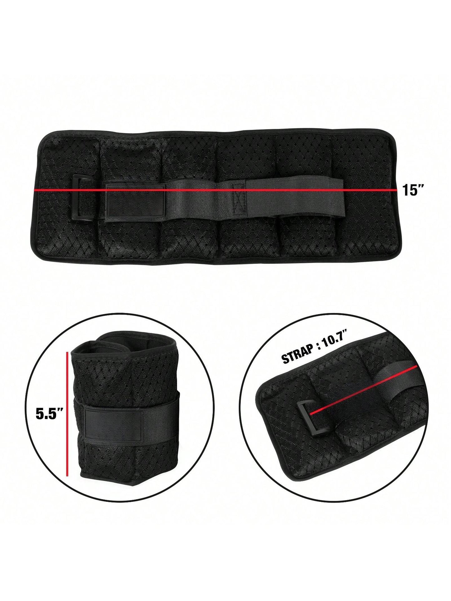 2.5 & 5-Lb Adjustable Ankle Weights (Pair) – Elevate Your Workout!