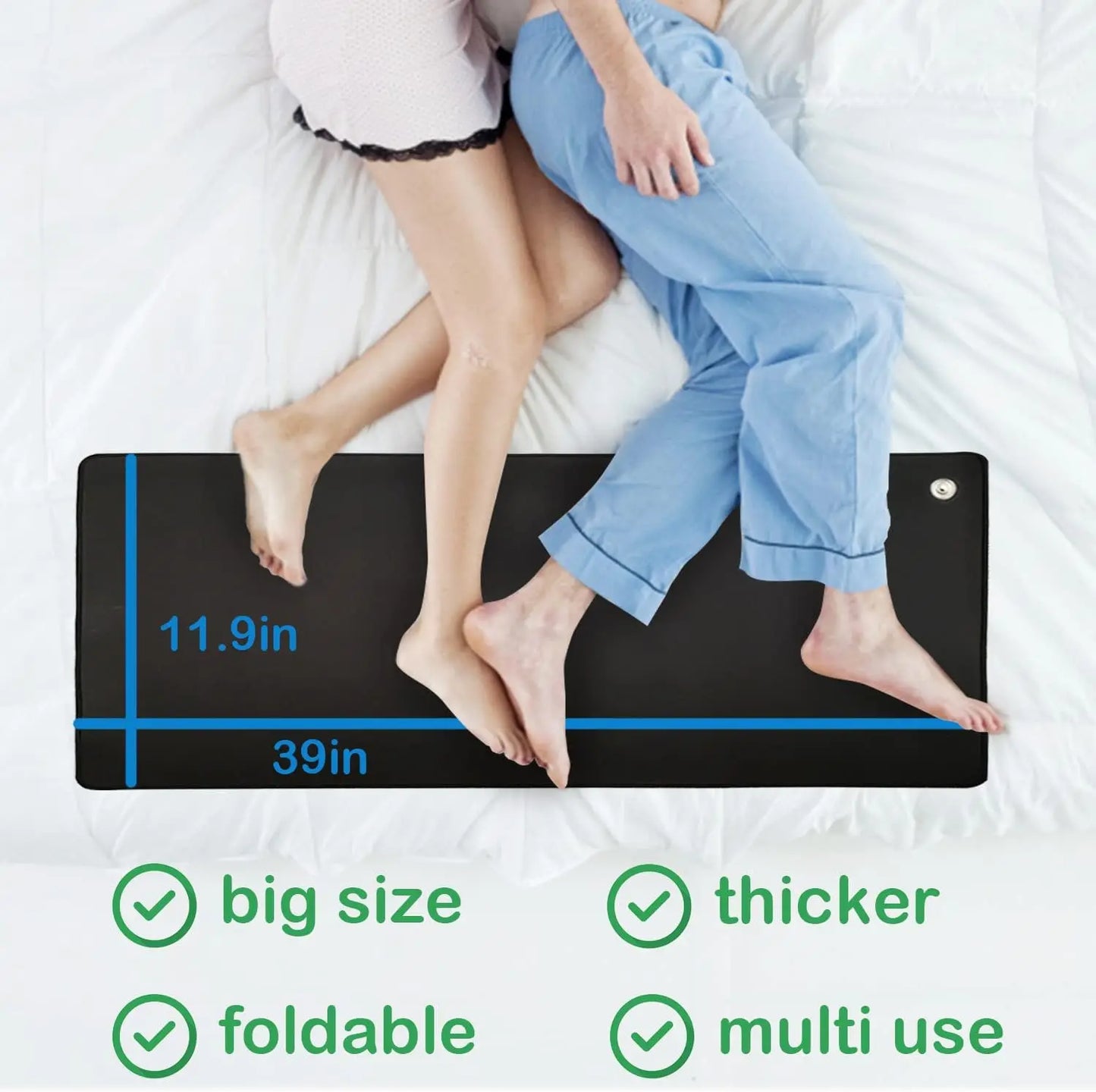 Home Grounding Yoga Mat with Natural Rubber Leather and Rubber Relieves Fatigue and Prevents Static Electricity