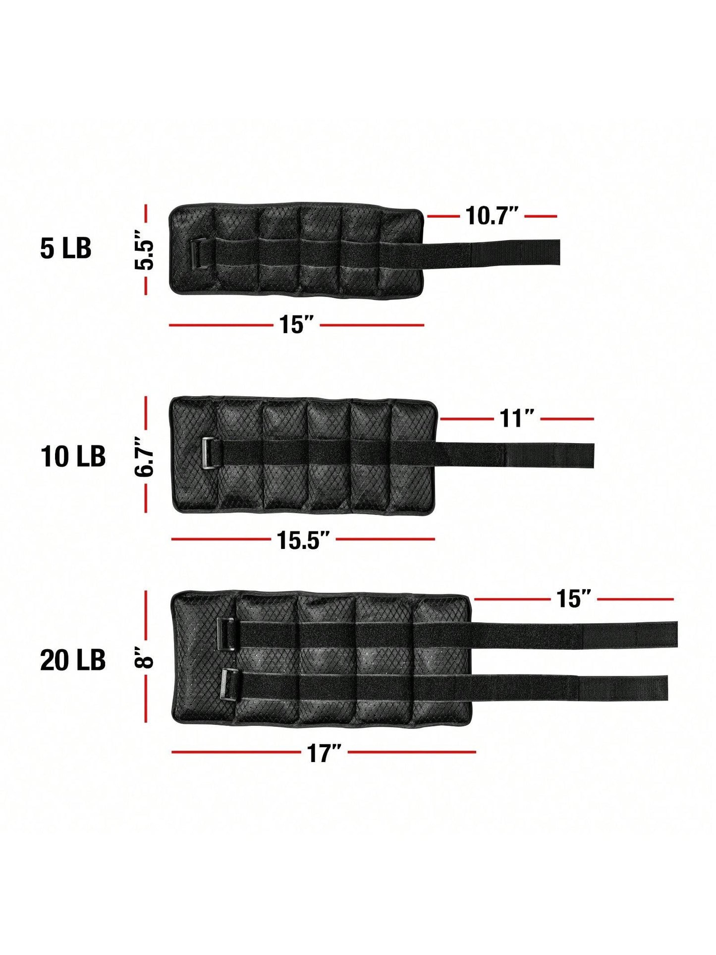 2.5 & 5-Lb Adjustable Ankle Weights (Pair) – Elevate Your Workout!