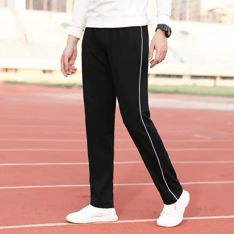 Student Sports Pants Men'S Straight Leg Two Bars Women'S School Uniform Trousers Large Size Sweatpants Running School Pants